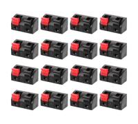 ifundom 16pcs Way Spring Speaker Terminal Clip Wire Speaker Connector Plastic Metal Push Release Connector for Stage Sound Systems