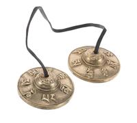 ifundom 1pair Tibetan Cymbals and Hand Bell for Mindfulness Yoga and Meditation Tingsha Bells with Decorative Patterns for Sound Healing and Cultural Preservation
