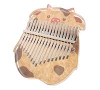 ifundom 1pc Cartoon Cow Keys Acrylic Thumb Piano for Beginners Transparent Kalimba Charming Design Easy to Play Finger Piano for Boys and Girls and Adults Musical All Occasions