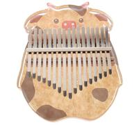 ifundom 1pc Cartoon Cow Keys Finger Piano Transparent Kalimba Thumb Piano for Beginners Portable Musical Instrument Easy to Play Smooth for Boys and Girls and Adults
