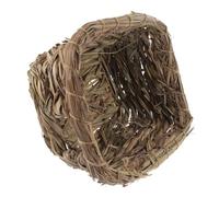 ifundom 1Pc Hand Woven Grass Nest for Small Pets Durable Rabbit Hut Hamster Hideout Pastoral Style Breathable Design for Garden Integration