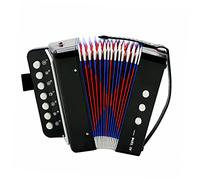 ifundom 1pc Portable Accordion Toy for Boy Girl Black Musical Instrument for Beginners Educational Plaything to Musical Sense and Fun for Boys and Girls