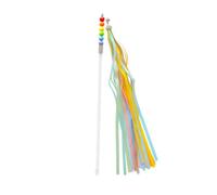 ifundom 1pc Rainbow Tassel Fairy Wand Party Cane for Interactive Cat Teaser for Festivals Concerts Dance and Themed Events