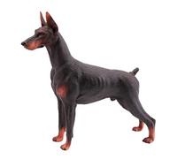 ifundom 1pc Realistic Doberman Model Figurine Lifelike Brown Dog Statue for Home Office Car Decor Detailed Simulation Boys and Girls Toy Unique Desktop Adornment