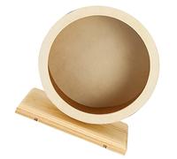 ifundom 1Pc Silent Wooden Hamster Wheel Exercise Wheel for Chinchilla Guinea Pig Dwarf Hamster Non Slip Design Healthy Fun for Pet Activity Wood Color