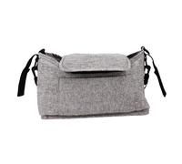 ifundom 1pc Stroller Organizer Bag Hanging Diaper Storage Insulated Compartment for Bottles Snacks Multi-Functional Cradle Attachment Grey