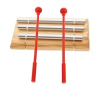 ifundom 1pcs Three Tone Meditation Chime Trio Mallet for Mindfulness and Classroom Management Volume for Yoga and Teachers Light Brown Musical Percussion Instrument