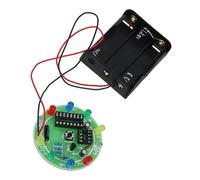 ifundom 1Set DIY Electric Circuit Kit for Interactive Lucky Draw Wheel with Flowing LED Lights for Soldering Practice and Science Experiments for Games and Learning
