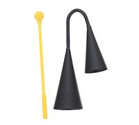 ifundom 1set Double Cowbell Percussion Instrument Wooden Stick Traditional Latin Music Educational Toy for Boys and Girls for Classroom and Home Use Design