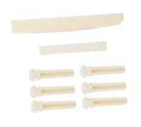 ifundom 1set Folk Guitar Bridge Saddle and Nut Bone Bridge Essential Acoustic Guitar Accessories for Improved Sound Quality and Easy Replacement