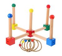 ifundom 1Set Interactive Ring Toss Game Outdoor Quoits for Educational Tossing Ring Promotes Hand Eye Coordination Durable Design for Family Fun