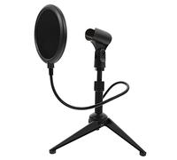 ifundom 1Set Microphone Tripod Stand with Non Slip Base Mic Holder for Meetings Lectures and Broadcasts Durable Construction Black