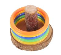 ifundom 1Set Parakeet Intelligence Bird Training Ring with Smooth Circles for Budgerigars Cockatiels and Parrots Durable Base for Active Play and Mental