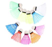 ifundom 1set Plastic Badminton Shuttlecocks Mixed Colors Durable Training Birdie Balls for Outdoor Sports Fitness Family Beginners Amateurs Random Color 20pcs