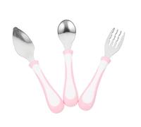 ifundom 1set Portable Cartoon Training Tableware Boy Girl Cutlery Spoons and Forks for -Feeding Safe for Boy Girl Lightweight and Easy to Clean for Home School Use