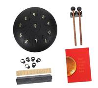 ifundom 1set Portable Ethereal Steel Tongue Drum Tone Percussion Instrument for Yoga Meditation and Music Education Includes Accessories for and Spiritual Therapy