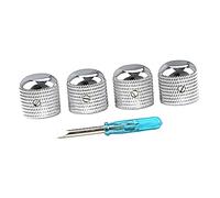 ifundom 1set Professional Metal Guitar Volume Knob Caps for Electric Guitar Scale Tuning Control Knobs Easy Install Replacement Parts for Effects and Amplifiers