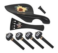 ifundom 1set Violin Repair Accessories Handmade Carved Chin Rest Tailpiece and Endpin for Various Violin Models Easy Installation Performance and Aesthetic Appeal