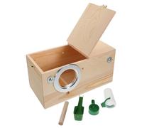 ifundom 1set Wooden Parakeet Nesting Box Natural Bird House for Breeding Parrots Design Secure Environment for Raising for Budgies and Lovebirds