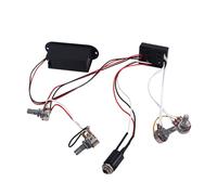 ifundom 2 Band Equalizer Eq Preamp Circuit with Plastic and Metal Material for Bass Guitar Balance Volume and Tone Controls for Active Pickups, Suitable for Piezo Equipped Instruments