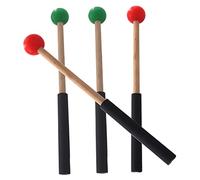 ifundom 2 Pairs Marimba Mallets Tongue Drum Mallets Wooden Handle Smooth Surface Handle Style Convenient to Hold and Grip Performance Practice Tool for Beginners and Assorted style
