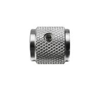ifundom 2 Pcs Aluminum Knurled Potentiometer Volume Tone Knobs with Set Screws, Compact Lightweight Design for Electric Guitar and Bass Pedal Controls, Silver