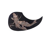 ifundom 2 pcs Black Water Drop Guitar Pickguard Acoustic Scratch Guard Plate with White Fish Pattern Self Adhesive Protective Sticker for Guitar Accessories