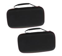 ifundom 2 pcs Handheld Mic Carrying Case Portable EVA Microphone Storage Bag Shockproof Travel Zipper Design for Wireless Microphones and Small Accessories