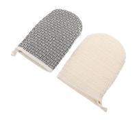 ifundom 2 Pcs Loofah Shower Gloves Double-Sided Bath Sponge 7.8x3.9x1.2inch Deep Cleansing Removes Dead Skin Men Women Bathing Massage
