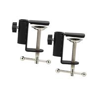 ifundom 2 Pcs Metal and Plastic Microphone Mount Clamps with Non-slip Design and Stable Firm Fixing, Suitable for Microphone Suspension Racks with 12mm Rod, for Desktop Live Streaming