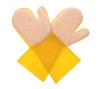 ifundom 2 Pcs Yellow Swimming Pool Cleaning Mitts Manual Scrubbing Gloves for Hot Tubs Spa Pool Maintenance Antislip Surface for Enhanced Grip Versatile Use Cold Weather