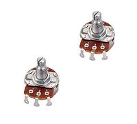 ifundom 2-piece 250k Long Shaft Potentiometer Set for Electric Guitar and Bass Audio Taper Low Friction Split Shaft