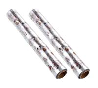 ifundom 2 Roll Cellophane Wrap Wrapping Paper Roll, Bopp, for Gift Baskets, Flowers and Christmas Decorations, Festive Season Holiday Preparations