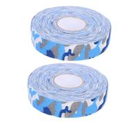 ifundom 2 Rolls Professional Hockey Tape Wear Resistant Adhesive Racket Sticker and Slip Sports Supplies Blue Camouflage for Skates and Gear Protection