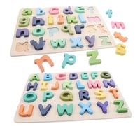 ifundom 2 Sets Educational Alphabet Puzzle for Blocks for Easy Grasp Early Learning English Letter Matching Game Enhances Logic Observation Cognitive Skills