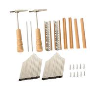 ifundom 2 Sets Kalimba Keys Thumb Piano DIY Accessories Wooden Metal Sturdy Replacement Parts with Metal Bridge Saddle Screws and Tuning Hammer for Repairing The Old One and Assembling