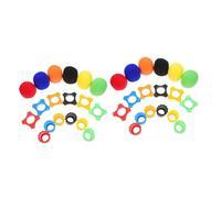 ifundom 2 Sets Mic Sponge Covers for Microphone Silicone Bottom Rod Sleeves Microphone Protection Rolling Rings Accessory for Use