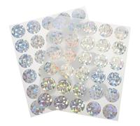 ifundom 2 Sheets Scratch Off Stickers Round Glitter DIY Labels with Adhesive Backing for Scavenger Hunt and Interacting with Guests, Diameter 2.5cm Paper Stickers