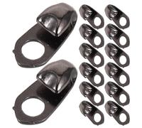 ifundom 20pcs Alloy Boot Lace Hook Replacements in Black, Prevent Shoelaces from Loosening with Sturdy Rivet Design, Suitable for Outdoor Adventures and Climbing Footwear Repair