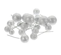 ifundom 20pcs Cake Ball Decoration Dessert Toppers Foam and Iron Material Creative Unique Style Gentle and Mild DIY Design for Party Celebrations