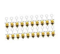 ifundom 20pcs Cartoon Bee Keyring Backpack Pendant Bee Keychain Pendant for Party Birthday Decorations
