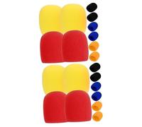 ifundom 20pcs Handheld Microphone Windscreen Covers Thick Sponge Ktv Mic Cover Red Orange Black Yellow Reduces Wind Noise Fits Handheld Mics