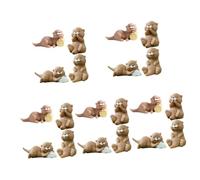 ifundom 20pcs Resin Otter Decor Miniature Otter Figurine Garden Ornaments Micro Landscape Resin Bonsai Decor