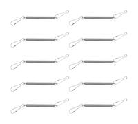 ifundom 20pcs Stainless Steel Spring Hooks Hanging Water Dispenser Holder Water Bottle Spring Clip Easy Installation Quick Attachment for Small Animal Habitat Multi-animal Households
