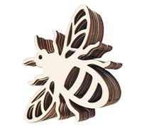 ifundom 20Pcs Wooden Bee Cutouts Hollow-Out Wood Slice Craft Decor Decorative Fine Workmanship Natural Delicate Bee Shape Hanging Ornaments for Boys and Room and Living Room
