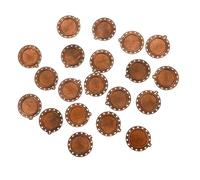 ifundom 20pcs Wooden Jewelry Tray round Bezel for DIY Makers and Crafters | Easy Assembly, Practical Wood Build, for Key Chains and Necklace Chains, Workshop Use