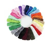 ifundom 24 Pack Crochet Baby Headbands Soft Elastic Hairbands for Infants Toddlers Random Colour Polyester 30-50cm Stretchy