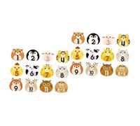 ifundom 24 Sheets Animal Design Twelve Monthly Stickers Milestone Self-Adhesive Decals for Newborn Belly Stickers Newborn Photography Props for Nursery