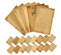ifundom 24 Sheets Vintage Kraft Paper Letter Stationery Thick Smooth Writing for Thank You Notes Poems Love Letters Invitations Creative Portable Paper Inserts for Travelers Notebook