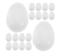 ifundom 24pcs Artificial Bird Eggs Parrot Fake Eggs Resistant to Breaking Educational Tool Solid Plastic Bird Material 2.1cm Realistic Design Decor Suitable for Parrots Cockatiels Pet